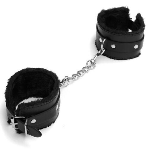 Fluffy leather Handcuffs