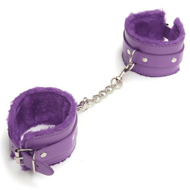 Fluffy leather Handcuffs